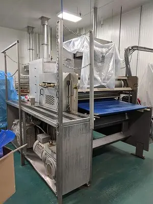 APV 48" TWO ROLL EXTRUDER WITH ULTRASONIC GUILLOTINE CUTTER