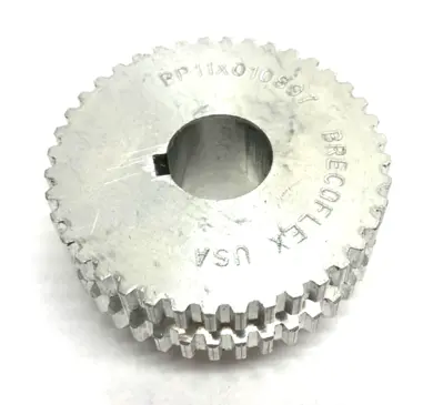 USED BRECOFLEX TIMING PULLEY ALUMINUM BODY 40-TOOTH W/ KEYWAY