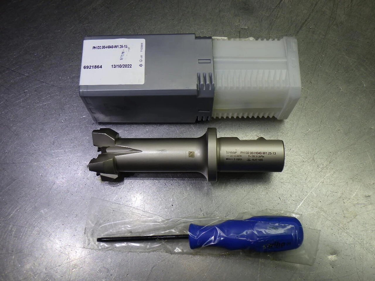 Iscar 2" 4 Flute Coolant Thru Plunge Mill PH D2.00-H040-W1.25-13 (LOC1276B)