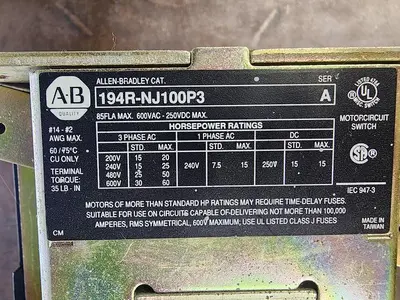 USED ALLEN-BRADLEY 194R-NJ100P3