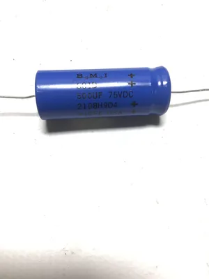 BMI 601D 500uF 75VDC Axial Electrolytic Capacitor +105°C (1 Lot all)