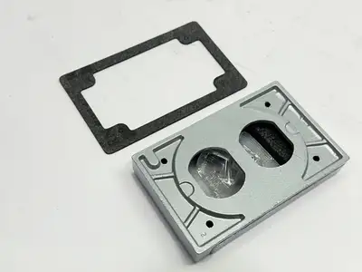 CFSDR | Red Dot  Duplex Receptacle Cover Single Gang FS Mount - Open box