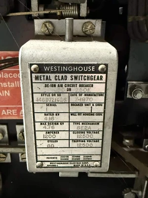 Used Westinghouse _UNKNOWN_ Circuit Breakers Iowa US | ISP Equipment Group #1318725