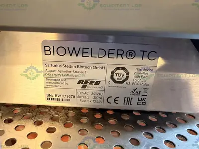 Used SARTORIUS BIOWELDER TC AUTOMATED STERILE TUBE WELDING DEVICE, 469 CYCLES Tube Sealers California US | Equipment Lab #1477361