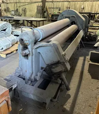 8' X 1/4" WEBB 7L-2 3 ROLL INITIAL PINCH PLATE ROLL. STOCK # 0537426