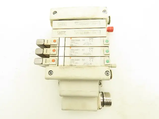 SMC VQC2401-51 Pneumatic Solenoid Valve 5-Station Manifold Block