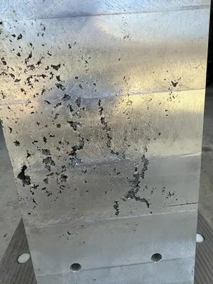 Aluminum Tombstone 16 by 16 inch square base.  21.5" tall  8" Square sides