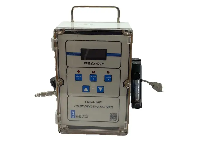 Used ALPHA OMEGA INSTRUMENTS SERIES 3000 TRACE OXYGEN ANALYZER 115VAC Gas Analyzers / Detectors Michigan US | Maverick Industrial Sales #1092545