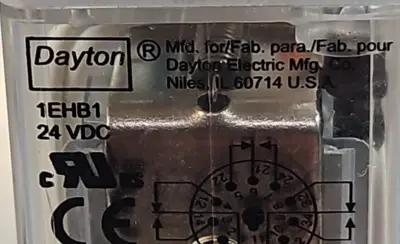 Dayton 1EHB1 relay with Magnecraft socket 24 VDC Loc4B47