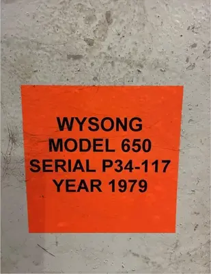 USED 1979 WYSONG 650