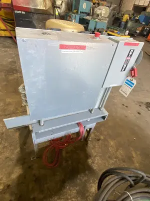40,000 LBS X 10' X 7' LANGE-LIFT HEVI-HAUL HYDRAULIC SCISSOR LIFT TABLE WITH TILTING DECK: STOCK #17444