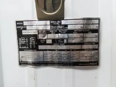 Linde Forklift Dash Plastic Shroud With Controls Removed From E20C