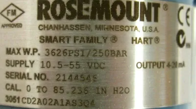 NEW ROSEMOUNT 3051CD2A02A1AS3Q4 PRESSURE TRANSMITTER 405PS015N065D3