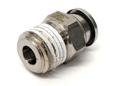 KQB2H09-N02S | SMC  One-Touch Fitting, Metal, Male, 5/16" Tube, 1/4" Port - New Other