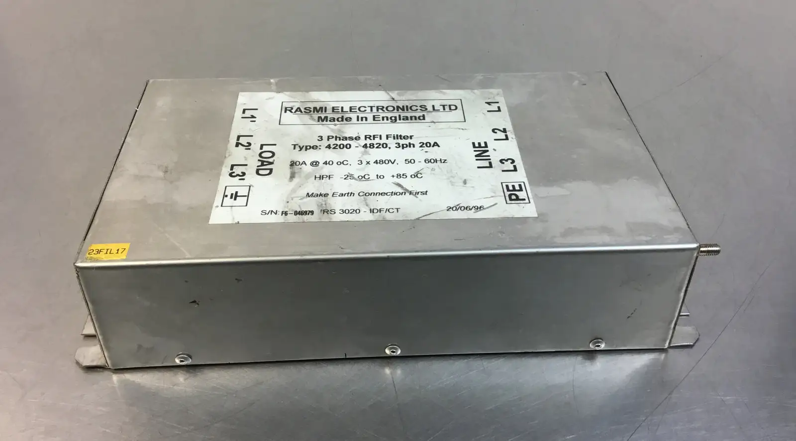 Rasmi Electronics Ltd RS 3020-IDF/CT Three Phase RFI Filter 4C