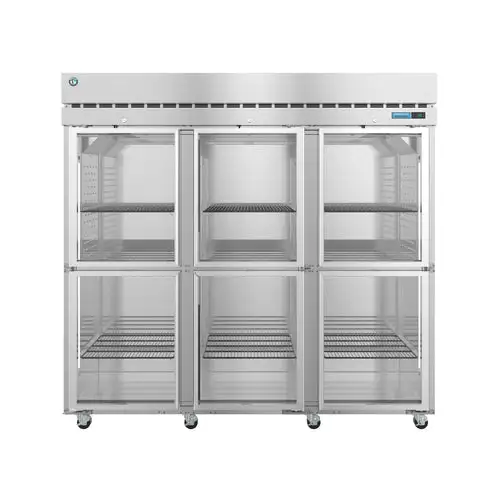 Hoshizaki R3A-HG Steelheart 82 1/2" Three Section Reach In Refrigerator, (6) Left/Right Hinge Glass Doors, 115v