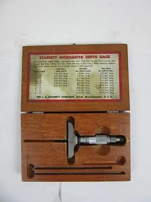 Starret depth gage micrometer