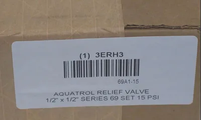 NEW AQUATROL 3ERH3 RELIEF VALVE