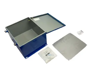 New | in-Stock Saginaw Control & Engineering Wall Mount Enclosure PAINTED BLUE Electrical Boxes Michigan US | Maverick Industrial Sales #1436916