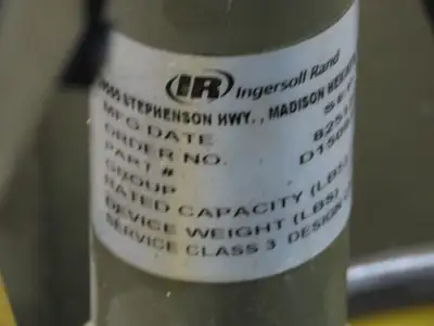 Ingersoll Rand D1509319C Pneumatic Drum Handler Tipper Air Control Hoist Lift