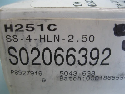 NEW Swagelok SS-4-HLN-2.50