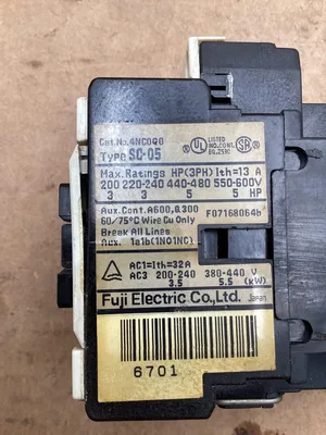 Fuji Electric SC-05 Contactor; 3Ph; 380-440V