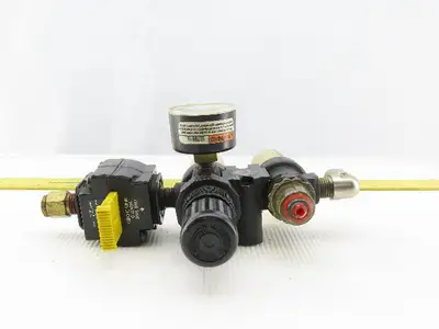 Norgren PTH-200-A1AA Air Pneumatic Filter Regulator Lubricator 1/4" NPT W/Valve