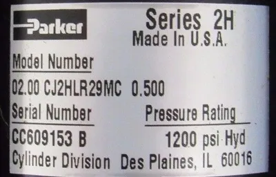 NEW PARKER 02.00-CJ2HLR29MC-0.500 CYLINDER 0200CJ2HLR29MC0500 SERIES 2H