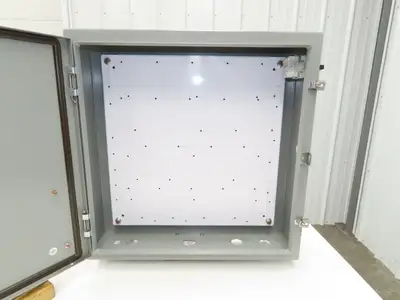 Saginaw SCE-24H2406LP Electrical Enclosure 24x24x6" Backplate Knockout Wallmount
