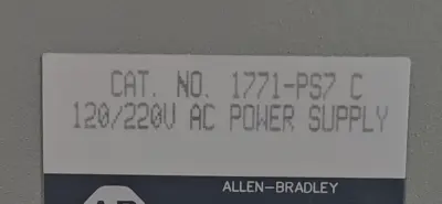 Allen-Bradley 1771-PS7 Ser. C Power Supply Loc3E35