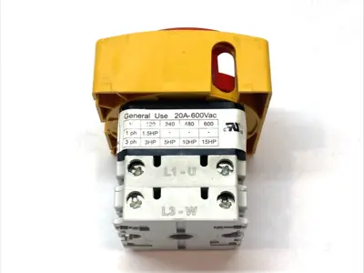 Used Baco Disconnect Switch Red On/Off 20A 600V PR 21 Relays & Switches Michigan US | Maverick Industrial Sales #1398456