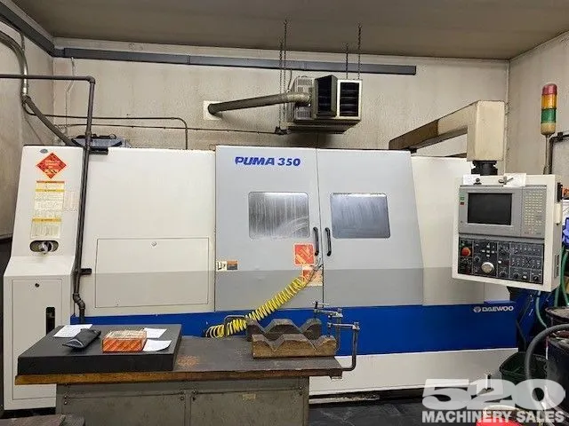 1998 Daewoo Puma 350 CNC Turning Center With Programmable Tailstock