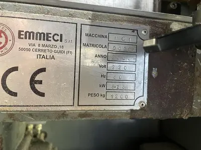 USED 2000 EMMECI MC92 SB RIGID SET-UP BOX MACHINE