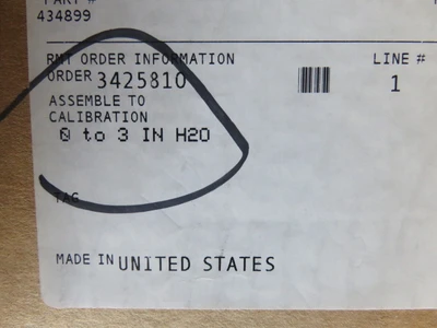Rosemount 3051S1CD0A2F12A1AB1K5M5L4 , Cal. 0-3" H2O Unused