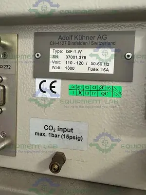 USED KUHNER ISK-1-W REFRIGERATED INCUBATOR SHAKER W/ HUMIDITY 15C BELOW AMBIENT TO 60°C