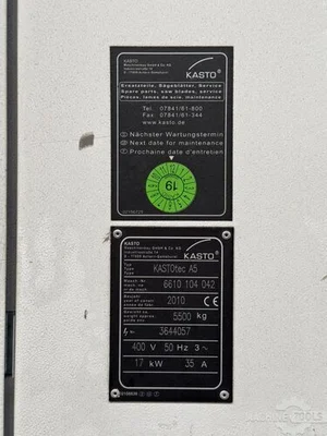 Used KASTO KASTOTEC A5 Horizontal Dual Column Band Saws NL | Mach 4 Metal #116457