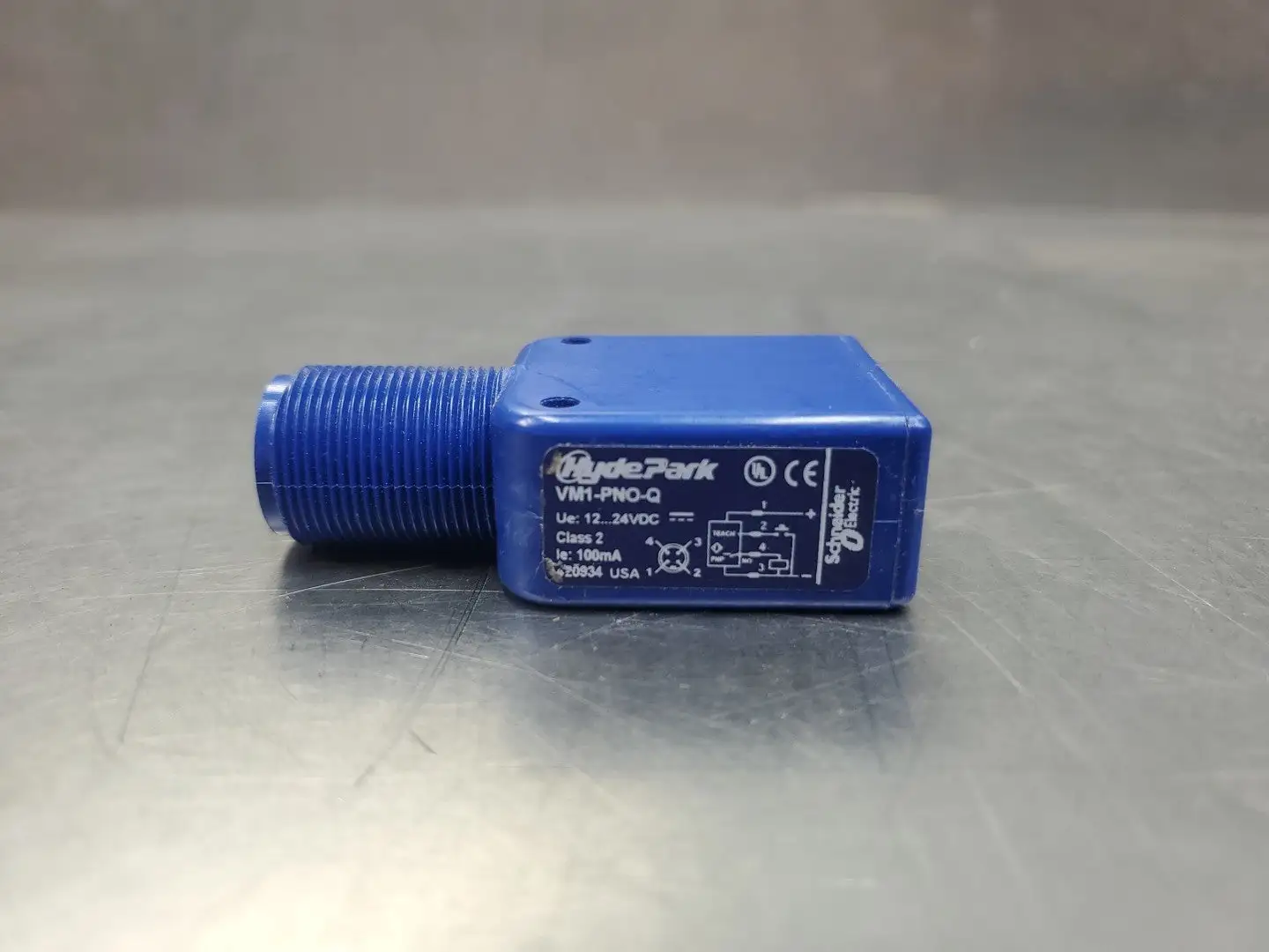 HYDEPARK VM1-PNO-Q ULTRASONIC PROXIMITY SENSOR, 12-24VDC, 100mA. 5E-34/5