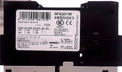 NEW SIEMENS 3RV1021-0FA10 CIRCUIT BREAKER 3RV10210FA10