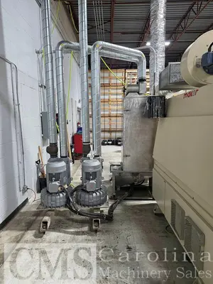 Used 2006 MAKOR FLT UV VACUUM COATER LINE WITH 9 LAMP OVEN Woodworking Complete Operations PY | CAROLINA MACHINERY SALES #1364666