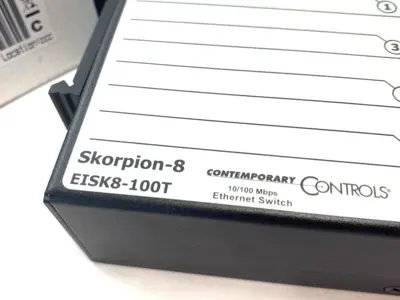 New | in-Stock CONTEMPORARY CONTROLS SKORPION ETHERNET SWITCH CTRLINK 8-PORT Network Switches Michigan US | Maverick Industrial Sales #1092055