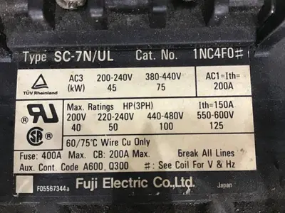USED FUJI ELECTRIC SC-7N/UL 1NC4F0