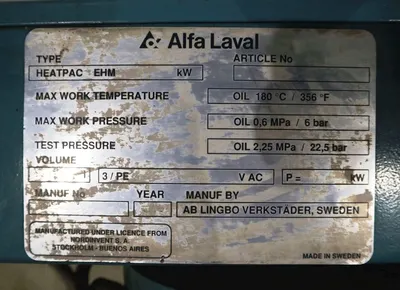 Alfa-Laval MMPX 304 SGP-11 oil purifier skid, 316SS.