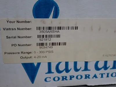 New | in-Stock VIATRAN 3505ARSHA Pressure Transmitters Ohio US | HGR 24 #802897