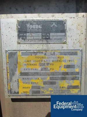 USED Young Industries 75 Cu Ft Young Ribbon Blender, S/S