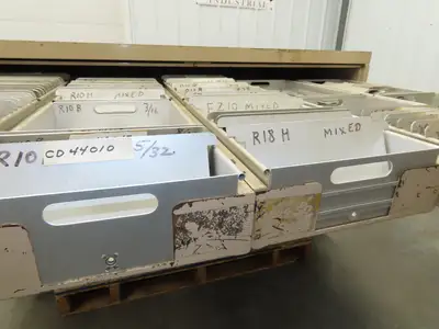 Modular Industrial Storage Cabinet 20 Drawer 61.5x38x34.5" Vintage 17x10" Trays