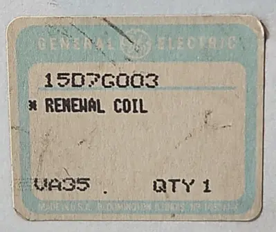 General Electric 15D7G003 Renewal coil. Loc4C30