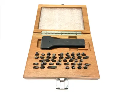 USED RITE MARK STEEL STAMP SET W/ LETTERS & NUMBERS