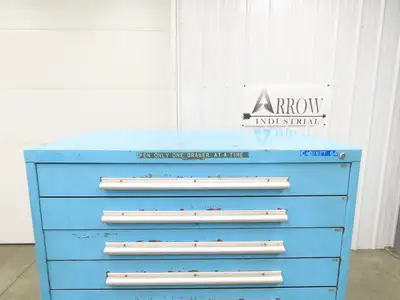 Nu-Era Modular Tool Storage Cabinet 10 Drawer 45x28x61" Stanley Vidmar Blue