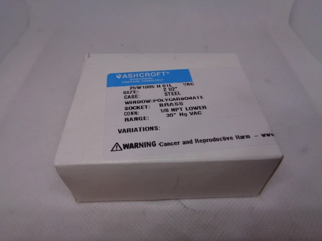 NEW ASHCROFT 25W1005 H O1L VAC