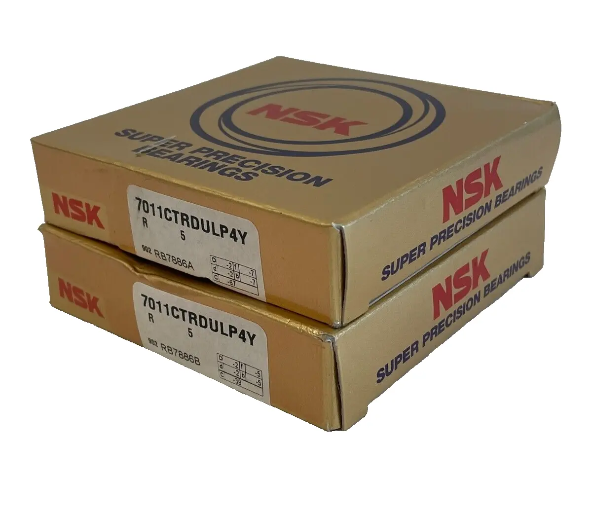 NEW SET NSK 7011CTRDULP4Y SUPER PRECISION BEARINGS